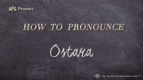 ostara pronunciation